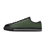 Women's Gray Asparagus Solid Low Top Shoes