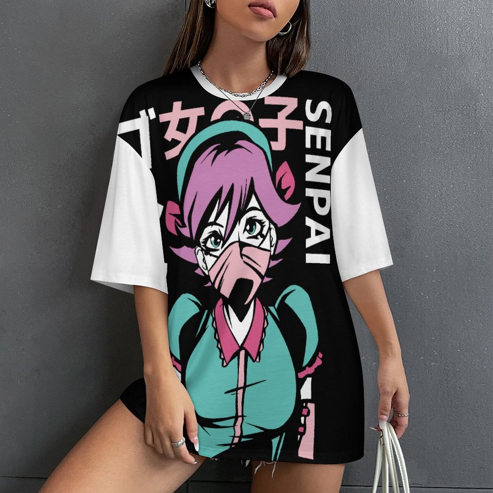 Women's Senpai Anime Oversized T-shirt