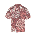 Men's Giant Flower Spiral Abstract Half Sleeve Shirt