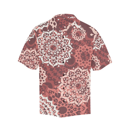 Men's Giant Flower Spiral Abstract Half Sleeve Shirt