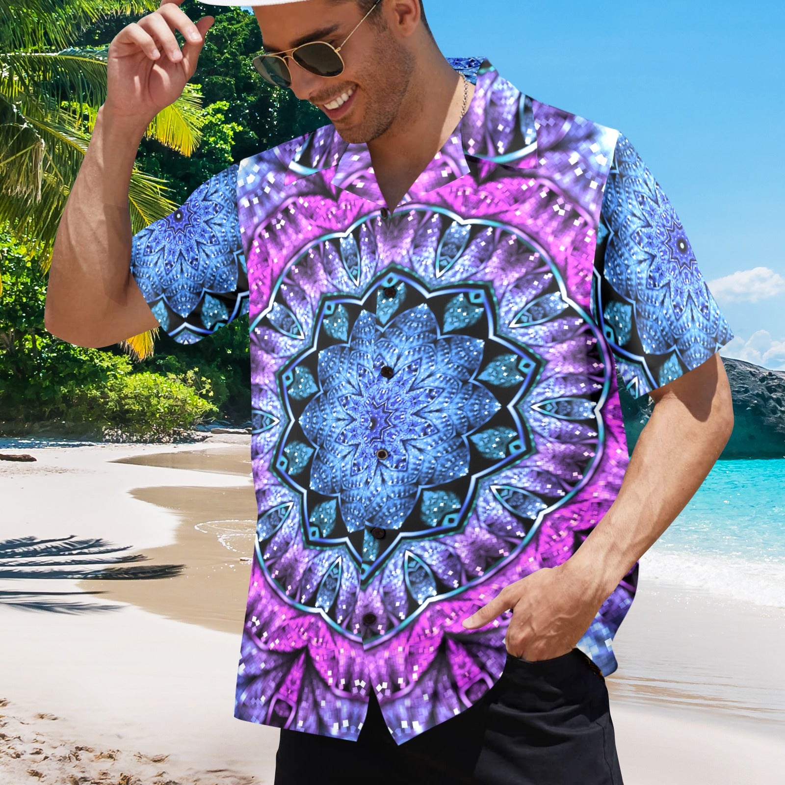 Men's Nyxel Prism Abstract Half Sleeve Shirt