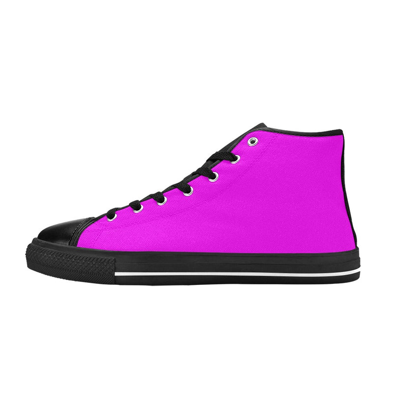 Men's Deep Magenta Solid High Top Shoes
