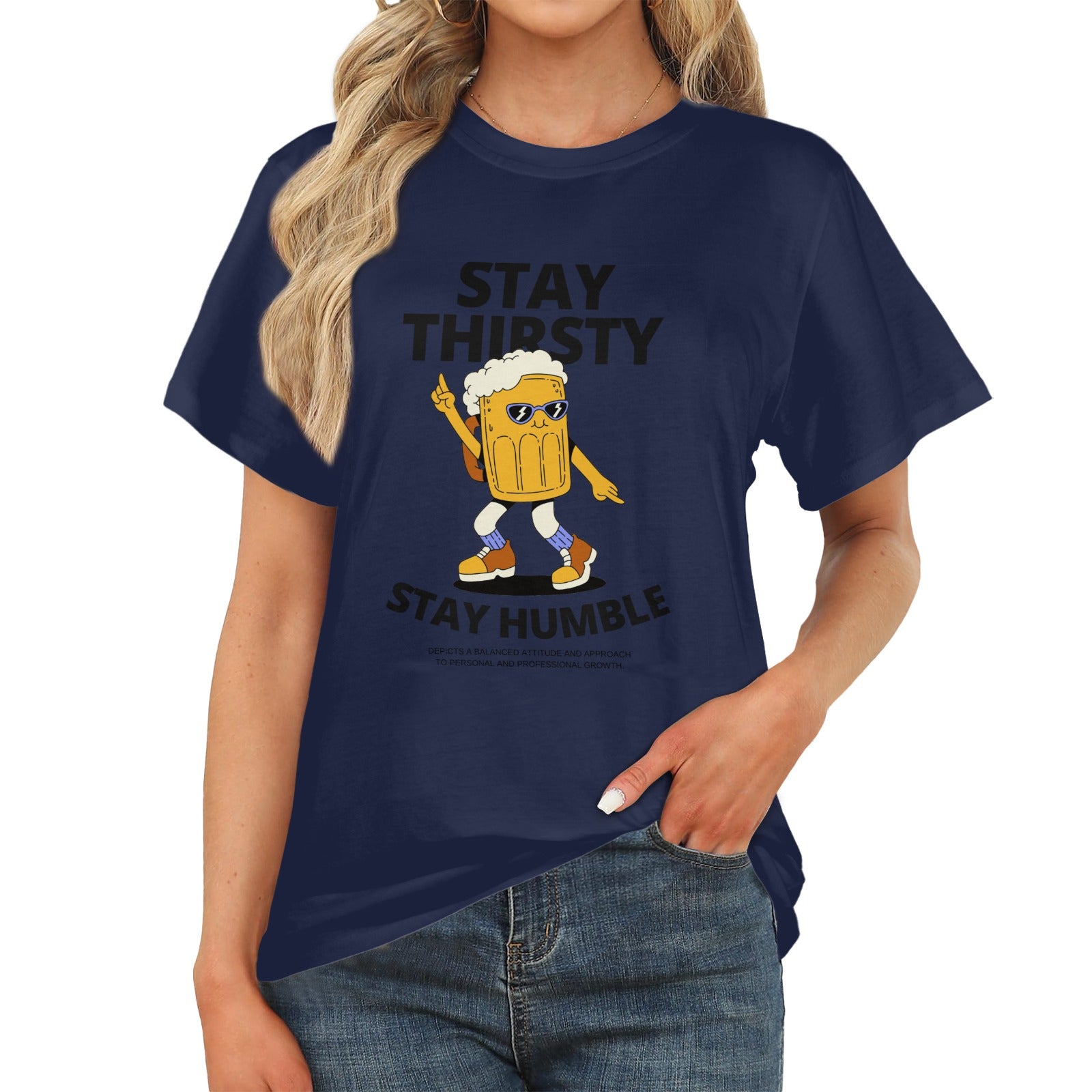 Women's Stay Thirsty Abstract Classic Fit T-shirt