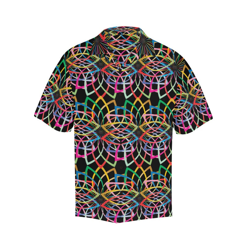 Men's Colorful Spiralla Abstract Half Sleeve Shirt