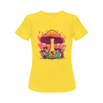 Women's Flaming Mushroom Mushroom Acid & Punk Classic Fit T-shirt