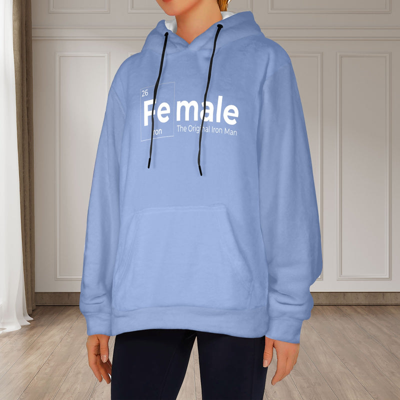 Women's Fe-male Abstract Flannel Hoodie