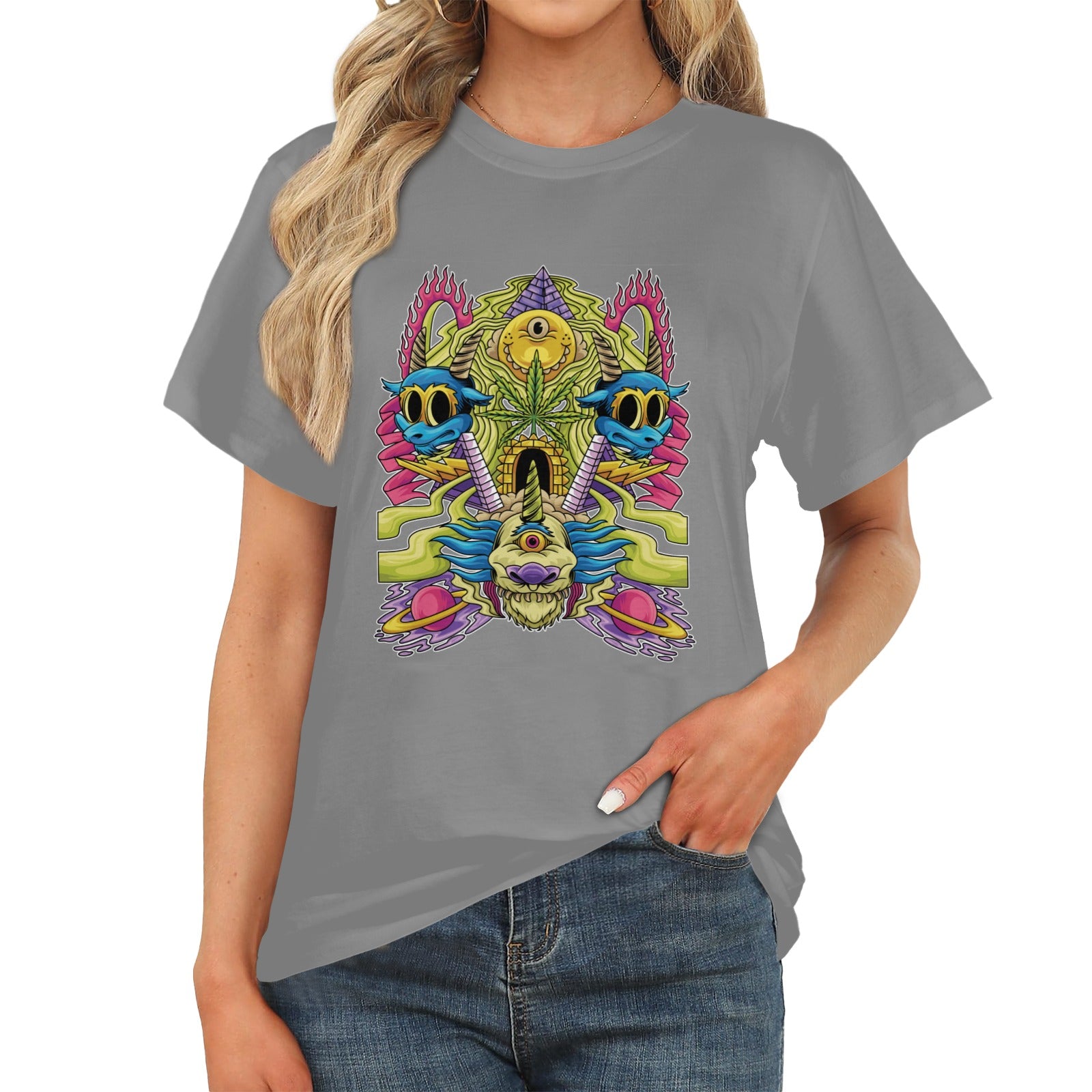 Women's Multi Monster Acid & Punk Classic Fit T-shirt