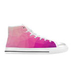 Women's Pink Hue Prism Abstract High Top Shoes