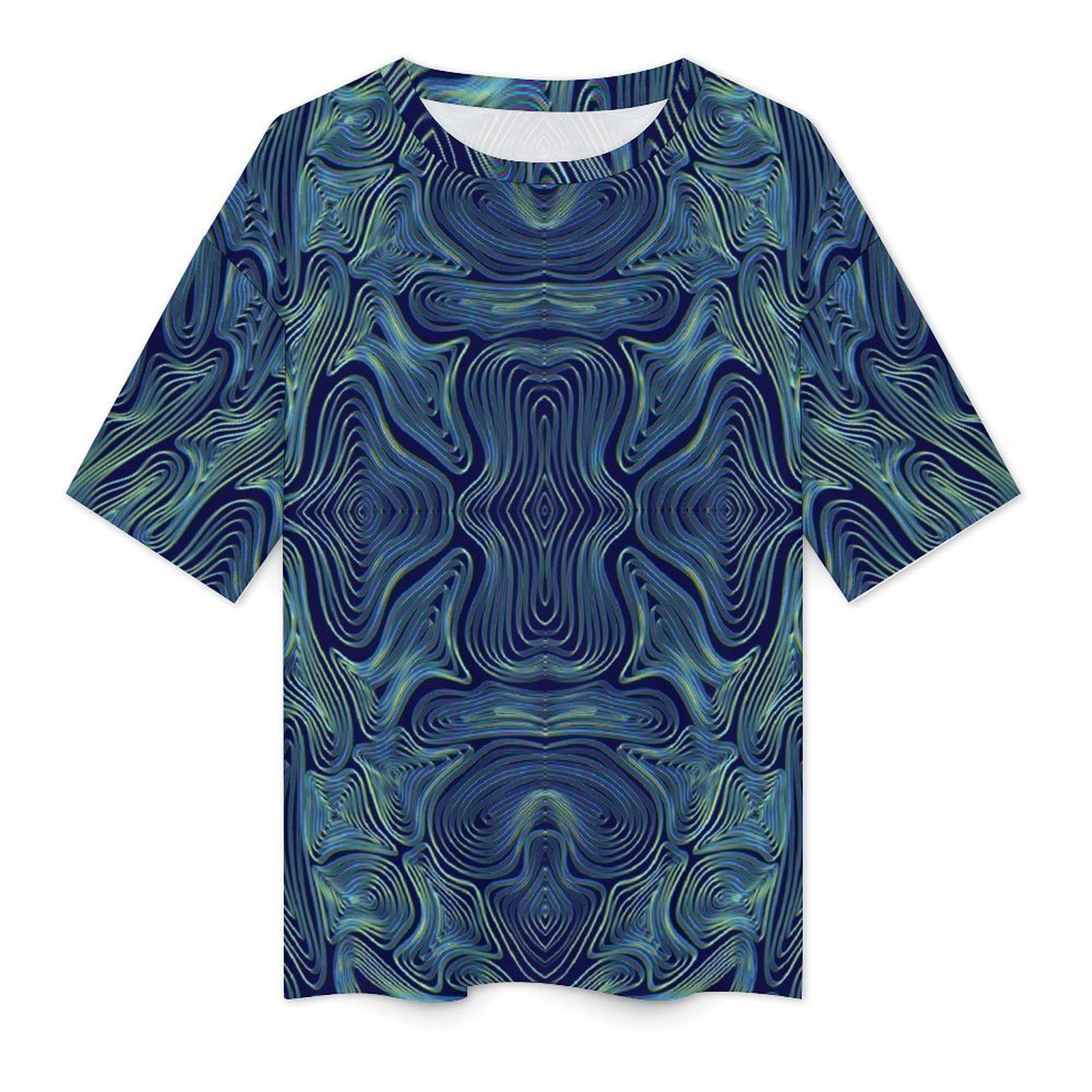 Men's Psychedelic Amoeba Acid & Punk Oversized T-shirt