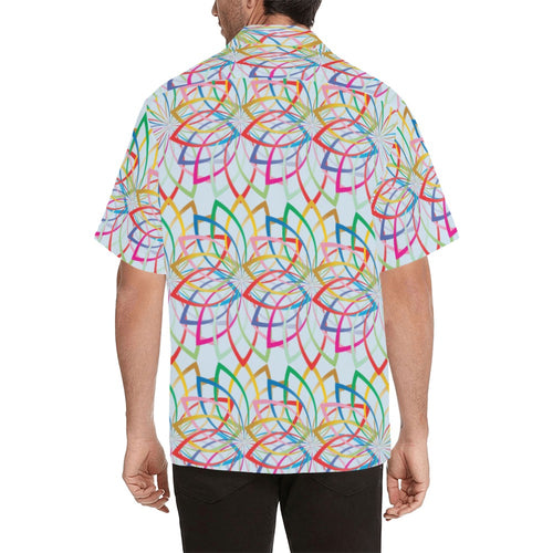 Men's Colorful Spiralla Abstract Half Sleeve Shirt
