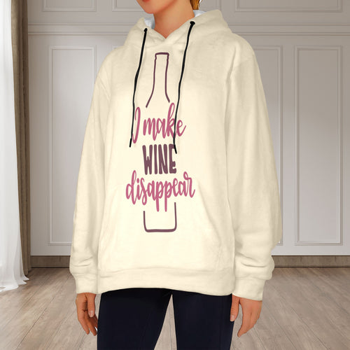 Women's Wine Magician Abstract Flannel Hoodie