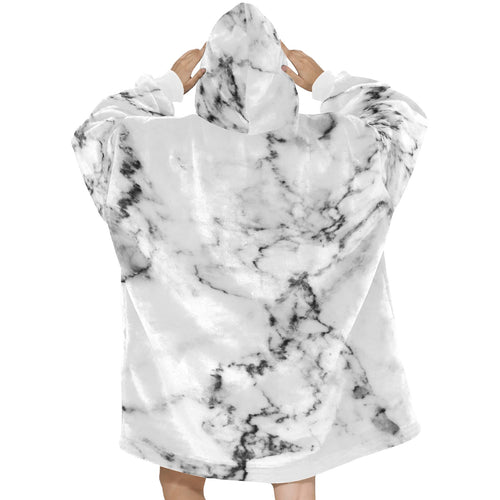 Men's White Mystery Abstract Blanket Hoodie