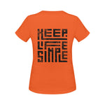 Women's Keep Life Simple Abstract Classic Fit T-shirt