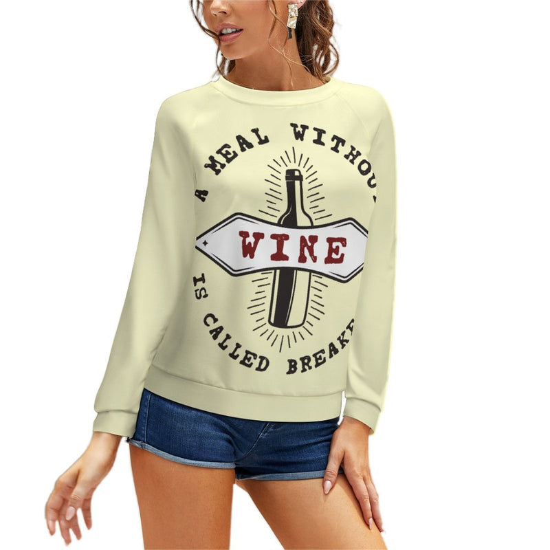 Women's Meal Without Wine Abstract Sweatshirt