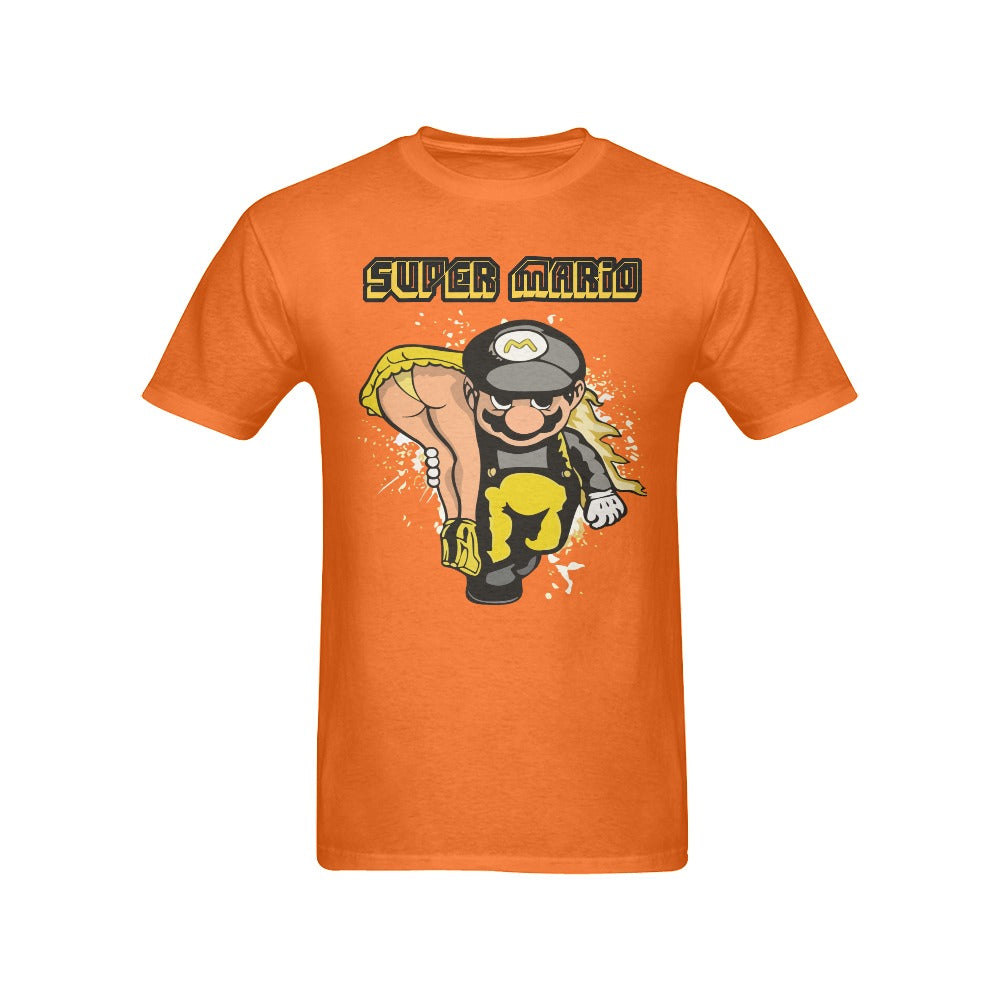 Men's Super Mario Carry Girl Streetwear Classic Fit T-shirt
