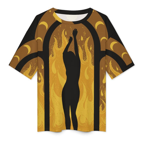 Women's Flaming Oversized T-shirt