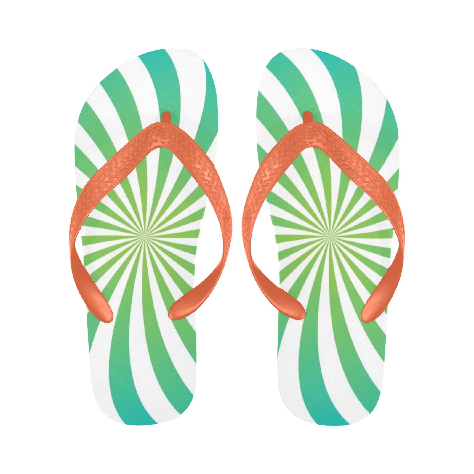 Men's Swirl Twist Abstract Flip Flops