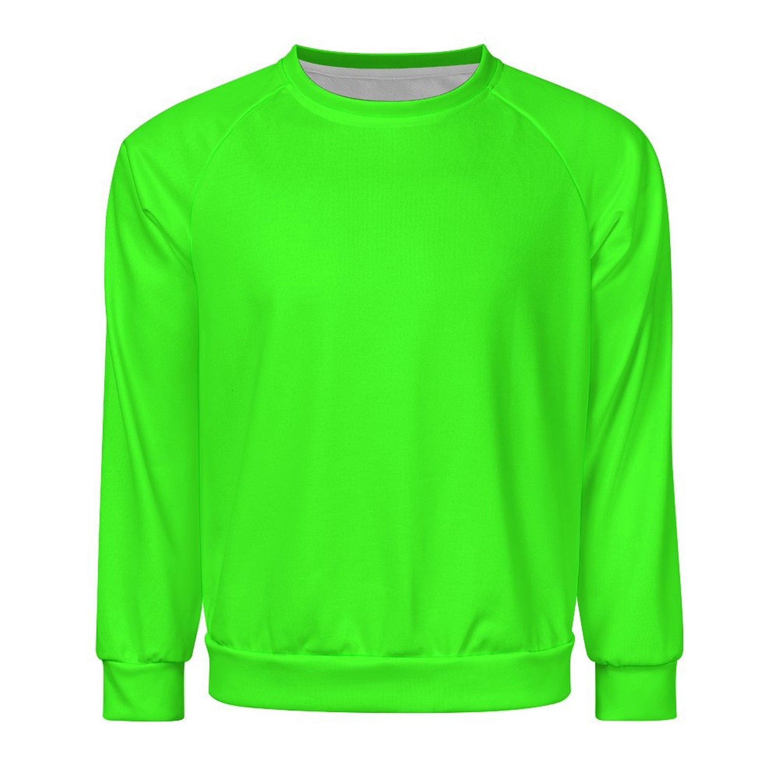 Men's Electric Green Solid Sweatshirt