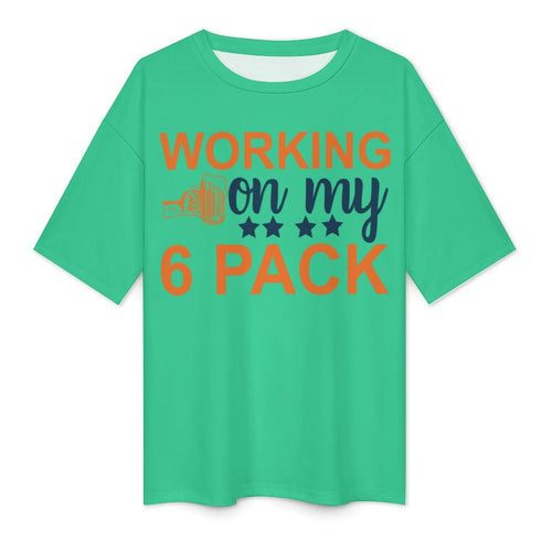 Women's 6 Pack Typography Oversized T-shirt