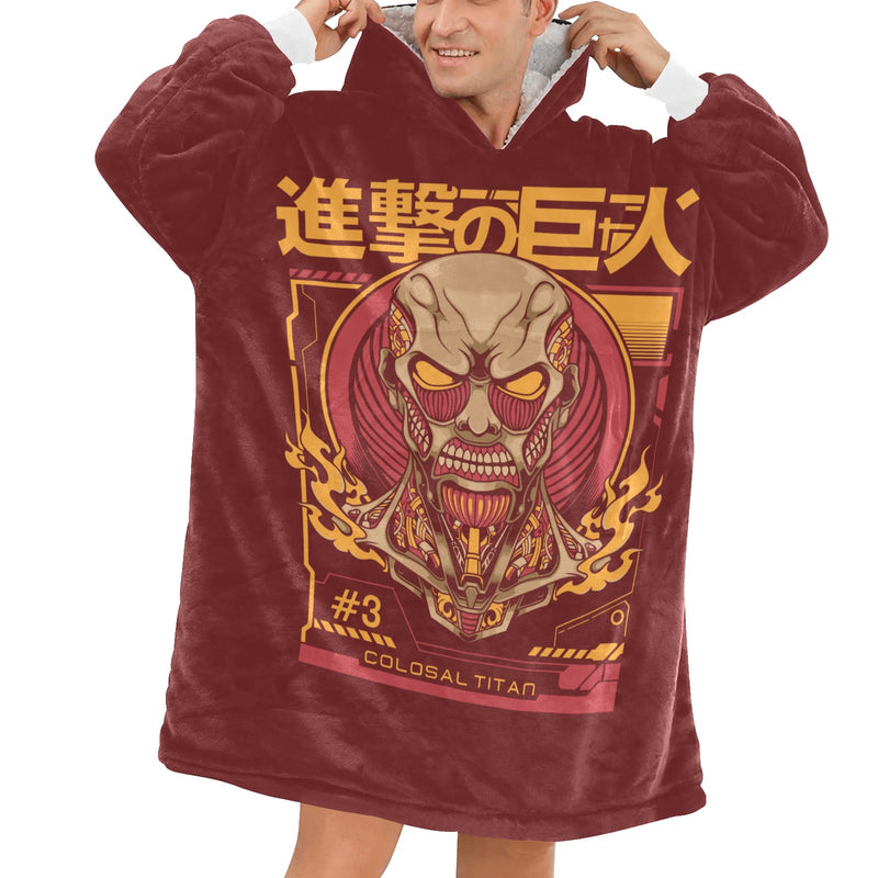 Men's Attack On Titans Anime Blanket Hoodie