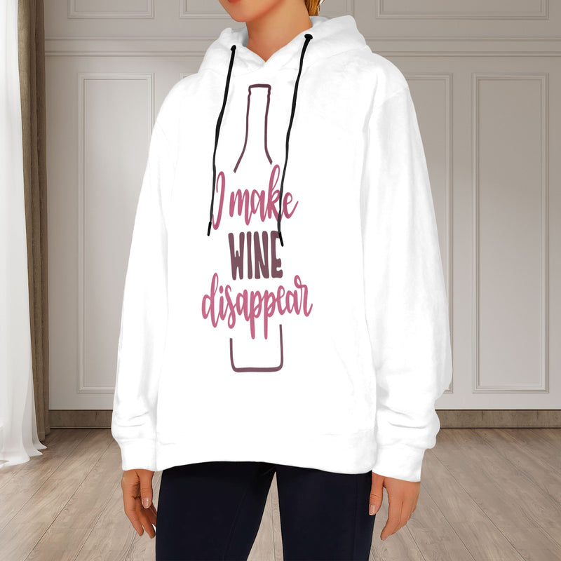 Women's Wine Magician Abstract Flannel Hoodie