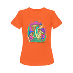 Women's Funky Mushroom Colony Acid & Punk Classic Fit T-shirt