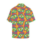 Men's Cosmic Confusion Swirl Abstract Half Sleeve Shirt