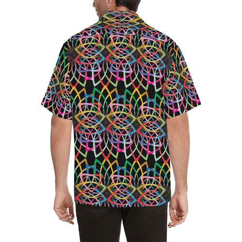 Men's Colorful Spiralla Abstract Half Sleeve Shirt