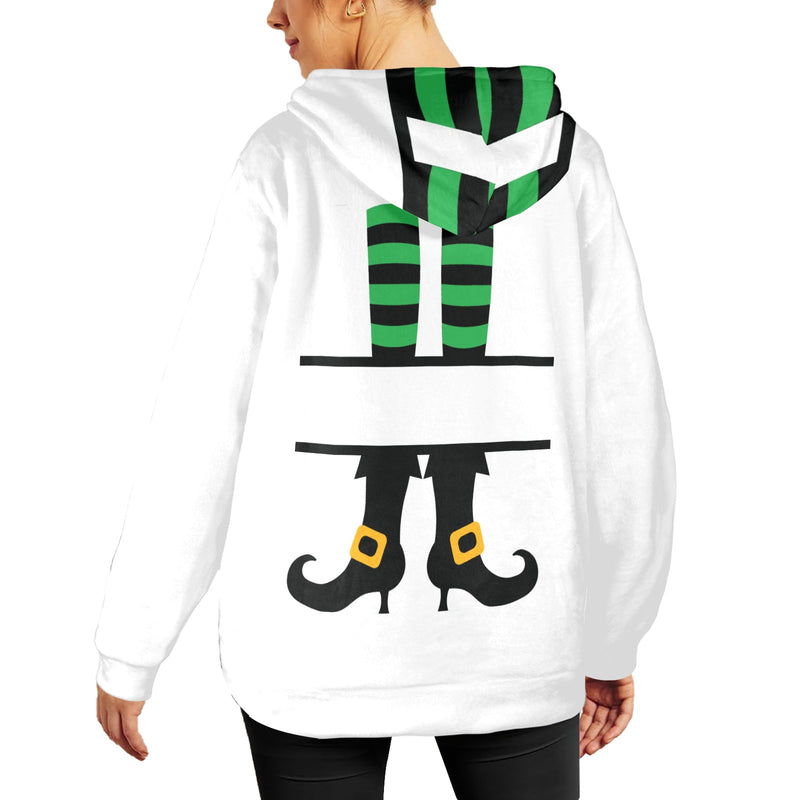 Women's Witch Legs Abstract Flannel Hoodie