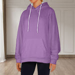 Women's French Lilac Solid Flannel Hoodie