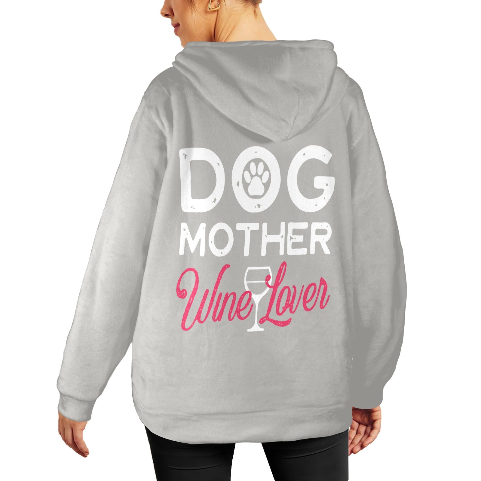 Women's Dog Mother Abstract Flannel Hoodie