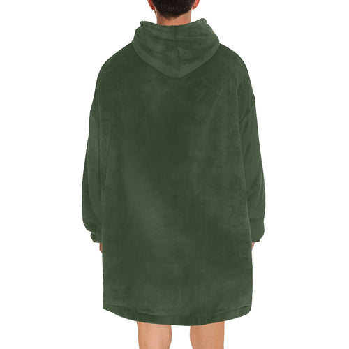 Men's Rifle Green Solid Blanket Hoodie