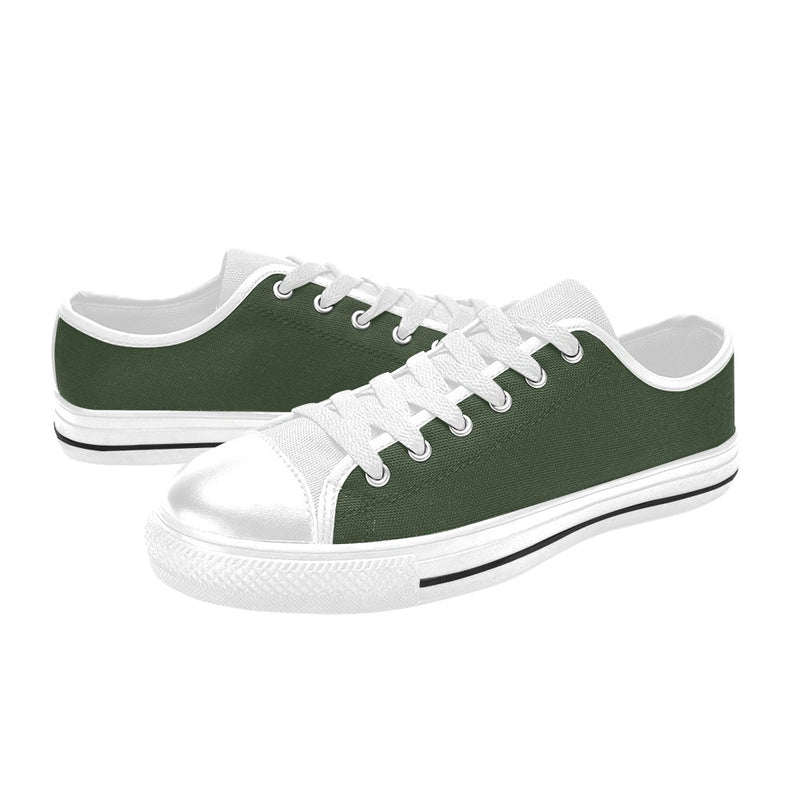 Men's Gray Asparagus Solid Low Top Shoes