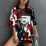 Women's Mikasa Ackerman Attack on Titan Anime Oversized T-shirt