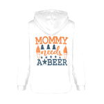 Women's Mommy Needs a Beer Typography Flannel Hoodie