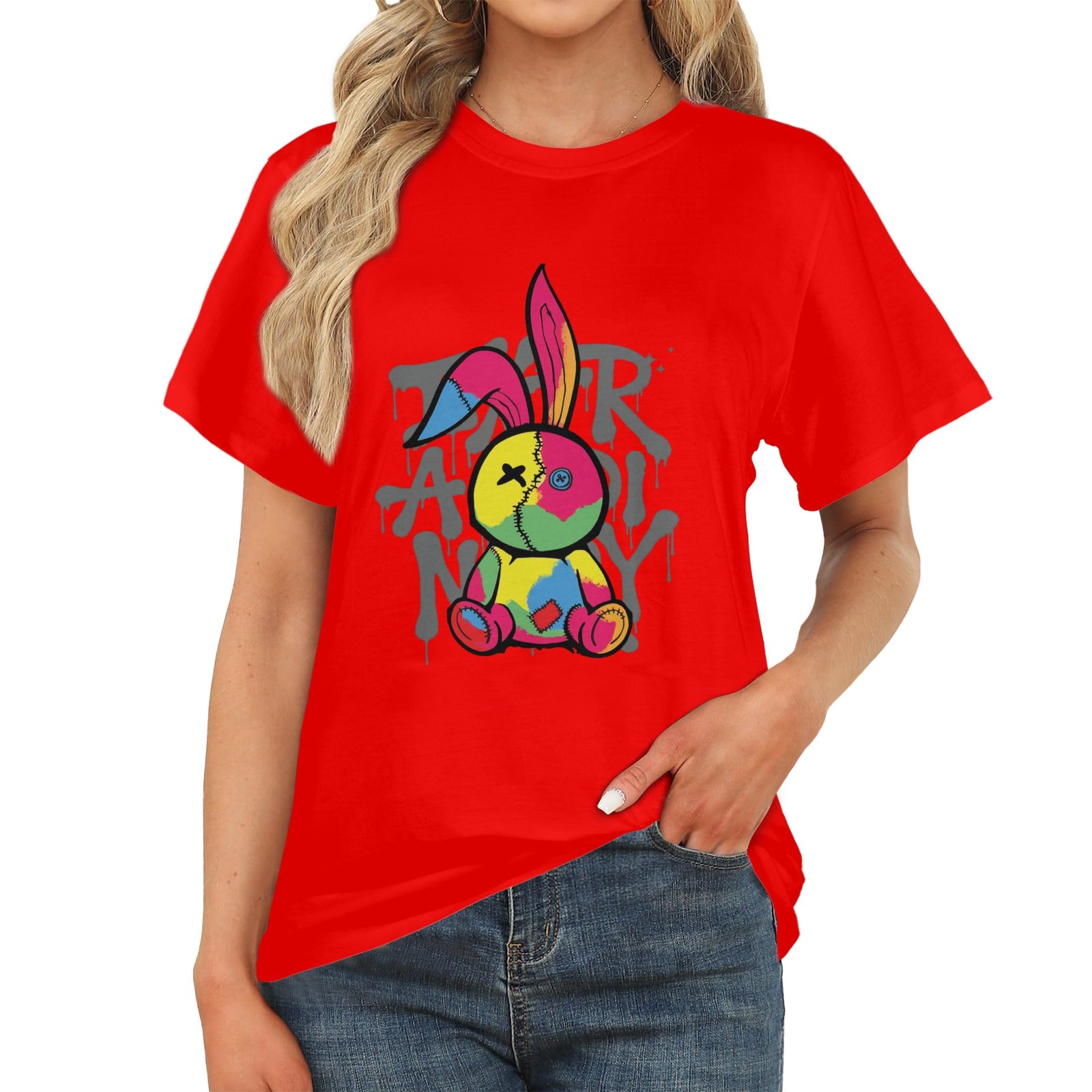 Women's Groovy Rabbit Streetwear Classic Fit T-shirt