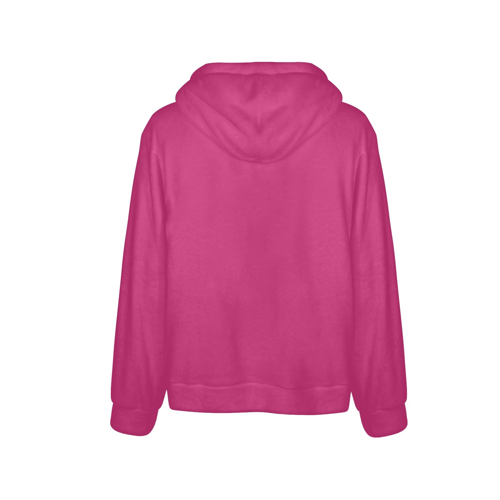 Men's Raspberry Pink Solid Flannel Hoodie