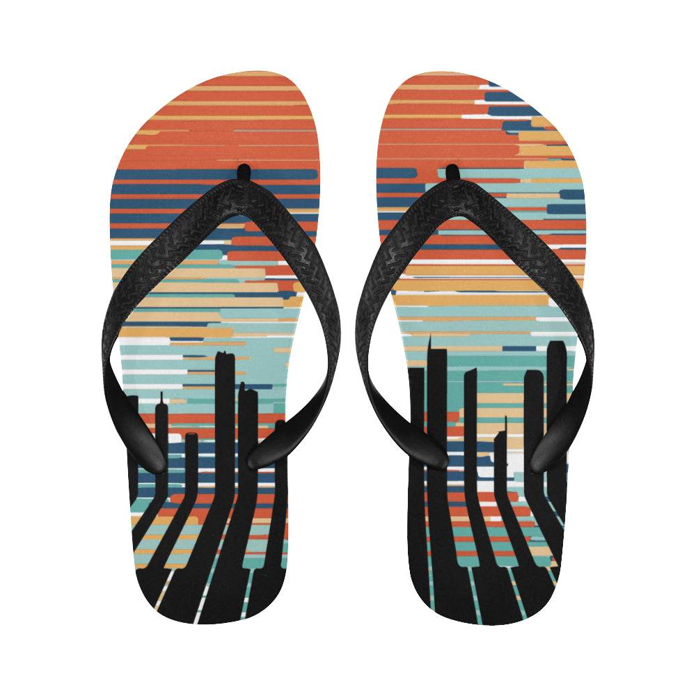 Women's Sunrise City Light Abstract Flip Flops
