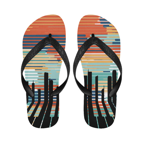 Women's Sunrise City Light Abstract Flip Flops