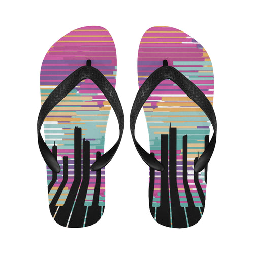 Women's Evening City Light Abstract Flip Flops