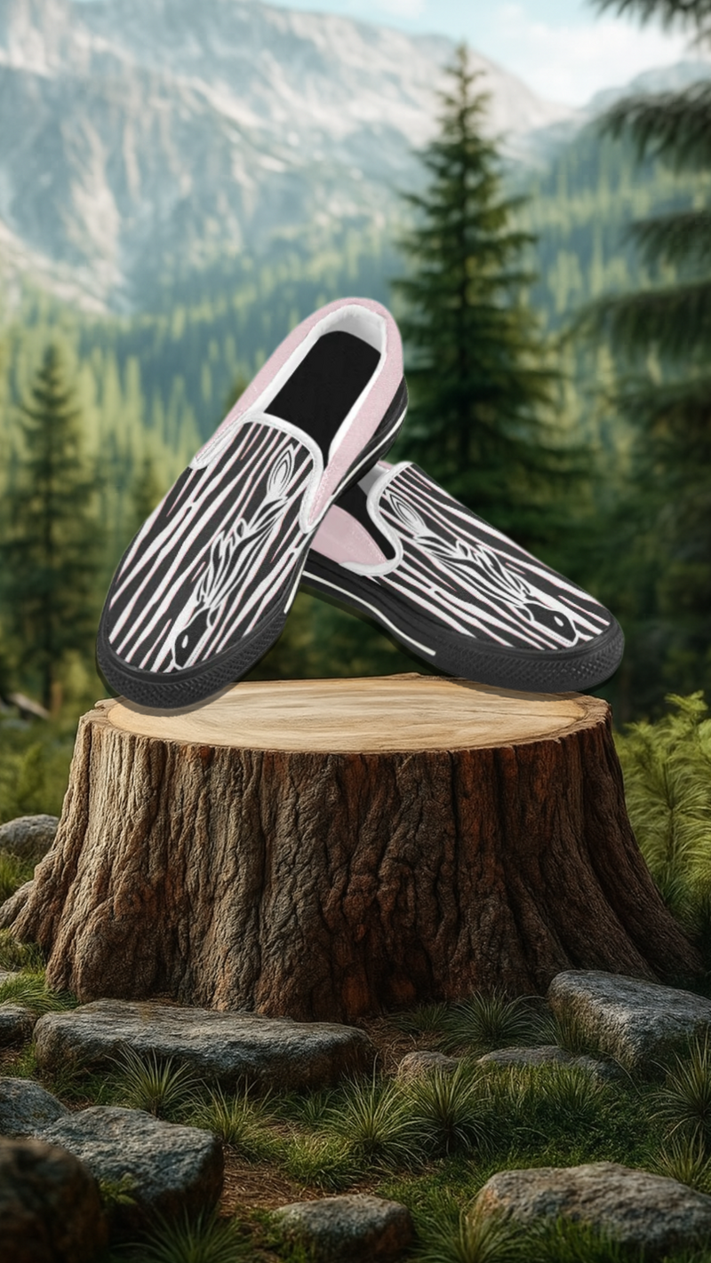Women's Zebra Print Slip-on Canvas Shoes