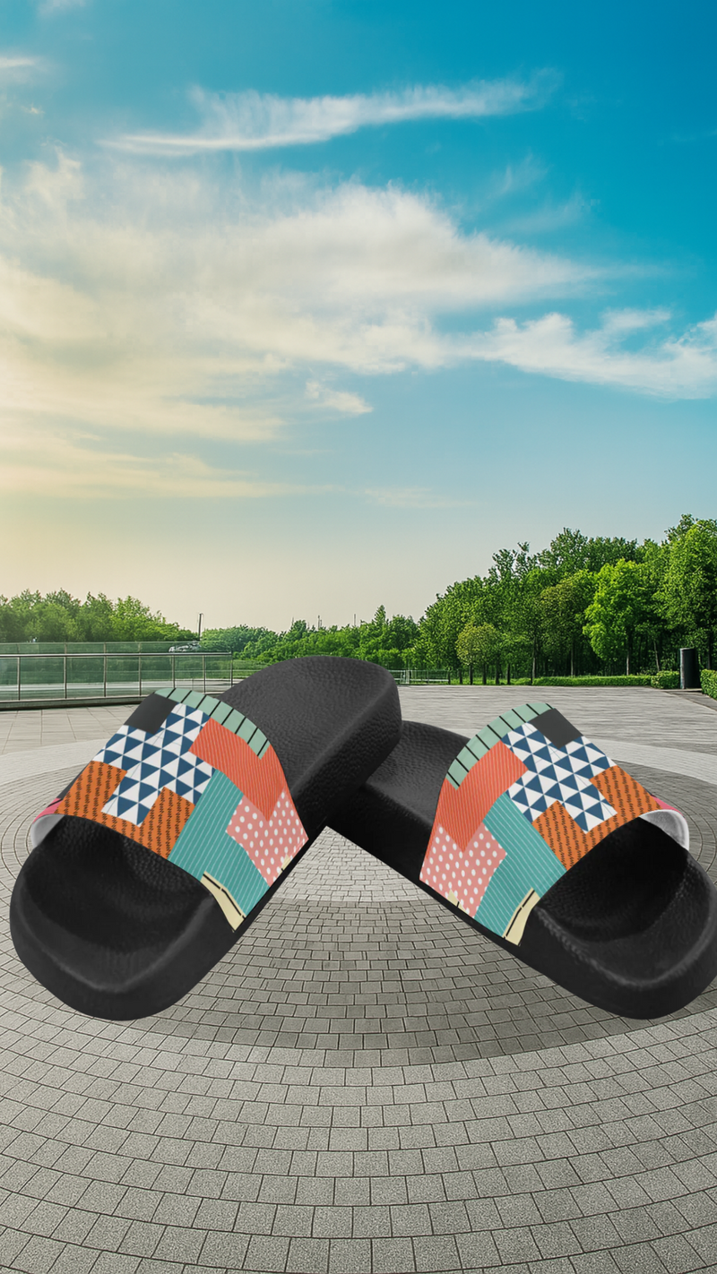 Men's Casual Puzzle Print Sliders Sandal