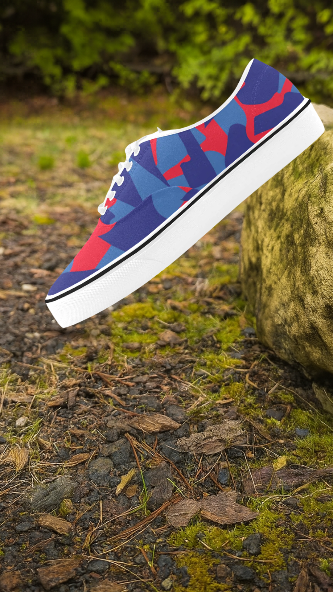 Men's Camouflage Maze Print Canvas Low Top Shoes
