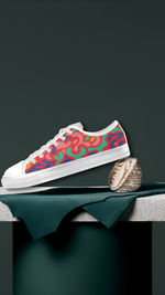 Women's Camouflage Art Print Canvas Low Top Shoes