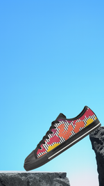 Men's Paint Splatter Trip Print Canvas Low Top Shoes