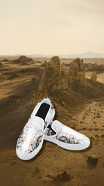 Men's Abstract Doodle Print Canvas Slip-on Shoes