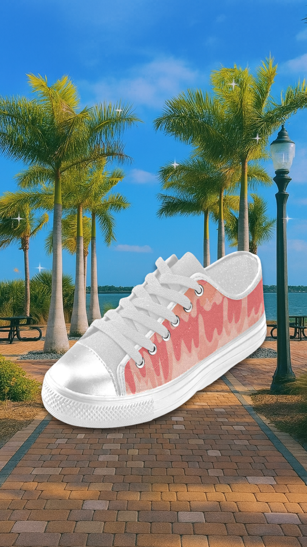 Women's Dripping Paint Splatter Print Low Top Canvas Shoes