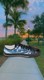 Women's Flowing Paint Splatter Print Low Top Canvas Shoes
