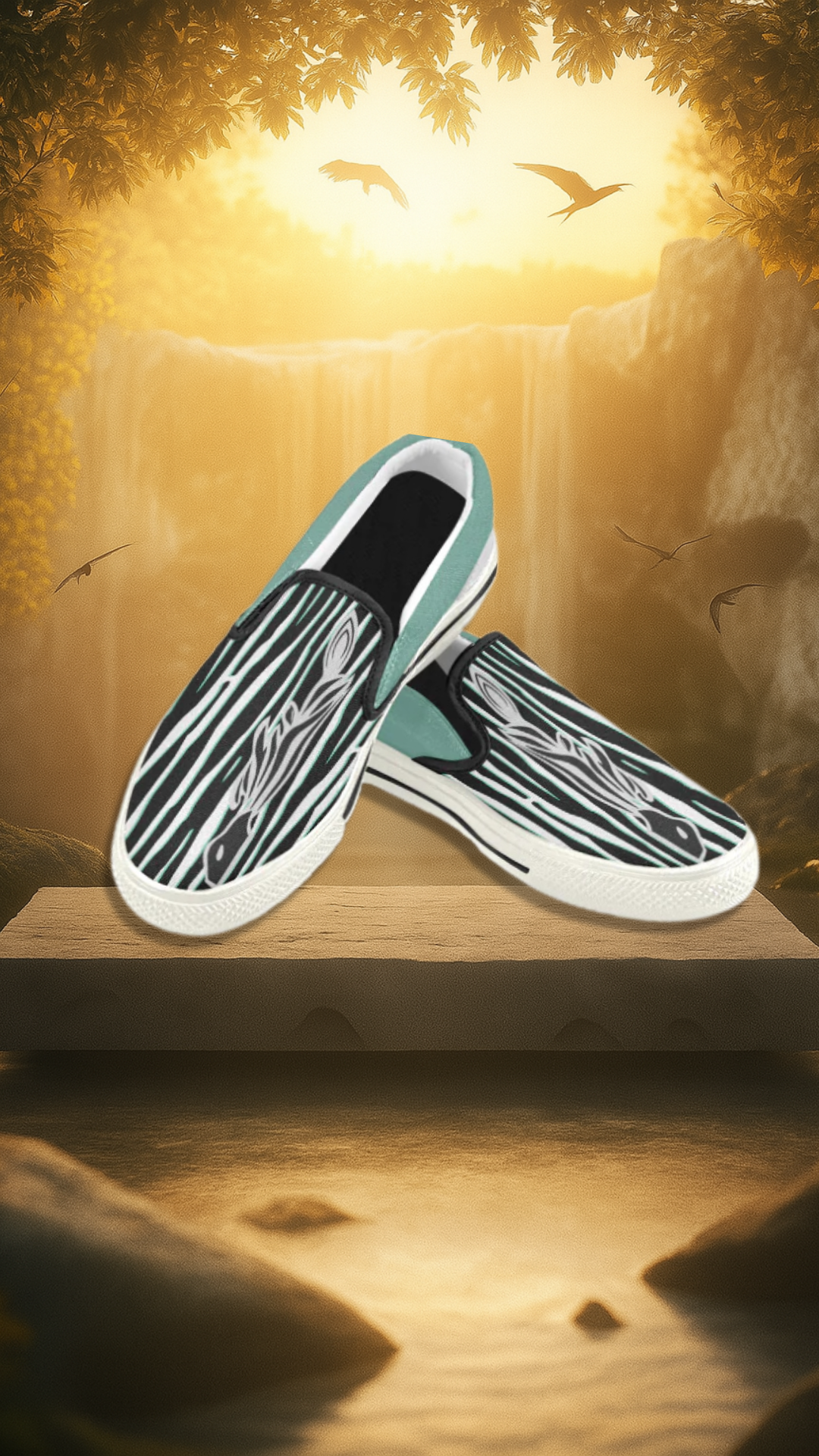 Women's Zebra Print Slip-on Canvas Shoes