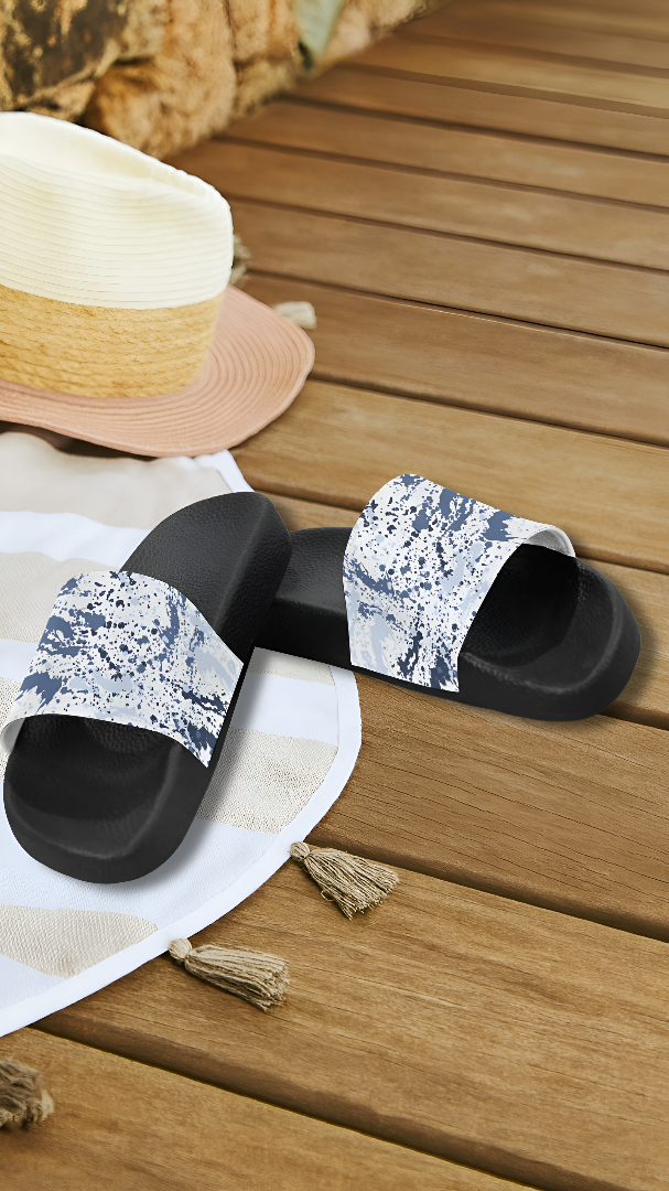 Men's Paint Splatter Print Sliders Sandal
